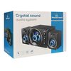 Ηχεία  POWERTECH Crystal Sound  2.1 5W + 2x 3W 3.5mm μαύρα