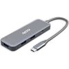 USB Hub NOD Hybrid metal chybrid αλουμινίου 4 θυρών USB 3.2 GEN 1X1 με TYPE-C