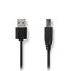 Καλώδιο NEDIS USB 2.0 Α αρσενικό σε USB B αρσενικό 2Μ