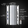 Docking station CABLETIME CT-CMHD91  9 θυρών με σύνδεση USB-C 4K 100W Γκρι