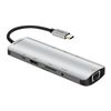 Docking station CABLETIME CT-CMHD91  9 θυρών με σύνδεση USB-C 4K 100W Γκρι