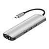 Docking station CABLETIME CT-CMHD91  9 θυρών με σύνδεση USB-C 4K 100W Γκρι