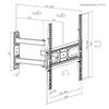 Επιτοίχια βάση POWERTECH PT-1131 για τηλεόραση 32-55''  full motion 35KG