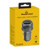 Φορτιστής αυτοκίνητου POWERTECH PT-1148 USB και USB-C γκρι