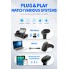 Ενσύρματο και ασύρματο barcode scanner GTCODESTAR X-9701B 1D, 2D με bluetooth 2000MAH μαύρο