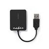 Card reader USB 2.0  NEDIS  all-in-one με ενσωματωμένο καλώδιο