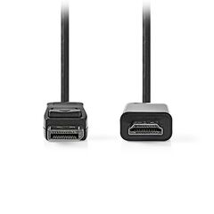 Καλώδιο εικόνας DisplayPort αρσενικό - HDMI αρσενικό 3Μ
