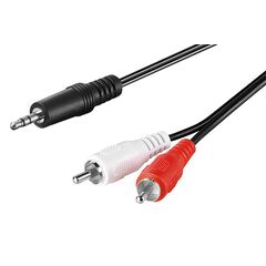 Καλώδιο ήχου GOOBAY STEREO αρσενικό 3.5MM σε 2x RCA 1M μαύρο