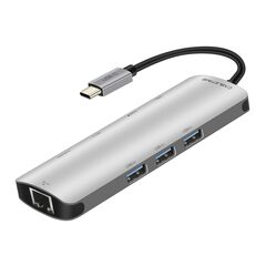 Docking station CABLETIME CT-CMHD91  9 θυρών με σύνδεση USB-C 4K 100W Γκρι