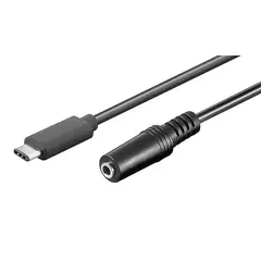 Καλώδιο POWERTECH USB-C αρσενικό σε 3.5MM σε θηλυκό 1M