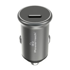 Φορτιστής αυτοκίνητου POWERTECH PT-1147  USB-C 30W PD  γκρι