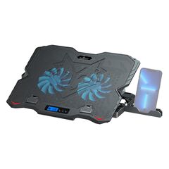 Cooling pad και βάση για  smartphone POWERTECH PT-1346 έως 15.6'' μαύρo