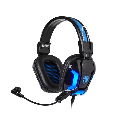 Gaming ακουστικά SADES ELEMENT SA-702-BL LED μπλε