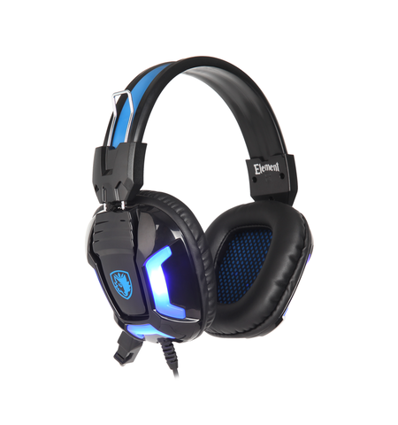 Gaming ακουστικά SADES ELEMENT SA-702-BL LED μπλε