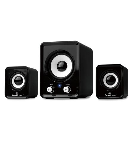 Ηχεία POWERTECH Essential sound 2.1 5W + 2x 3W 3.5mm μαύρα