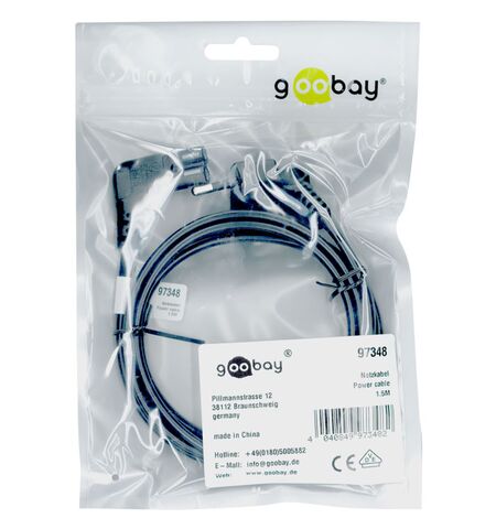 Καλώδιο τροφοδοσίας GOOBAY euro - 8-shaped γωνία 1,5m