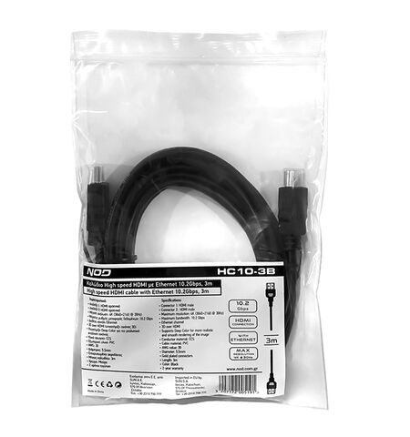 Καλώδιο NOD HDMI αρσενικό σε HDMI αρσενικό 4K 3M