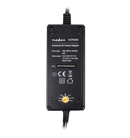 Universal τροφοδοτικό NEDIS 36W switching με έξοδο 5-15V και ενδεικτική λυχνία led