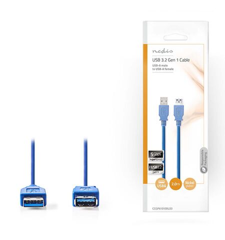 Καλώδιο προέκτασης USB NEDIS 3.0 A αρσενικό σε USB θηλυκό 2M