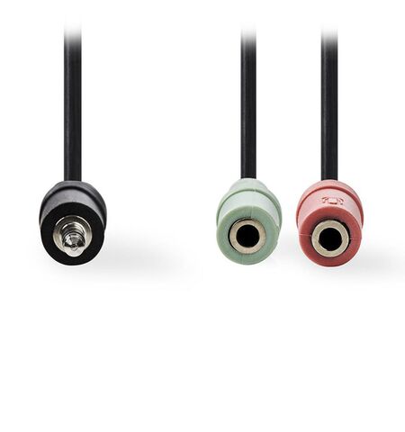 Καλώδιο ήχου NEDIS STEREO από 3,5MM αρσενικό σε 2x 3,5MM θηλυκό 0.20M