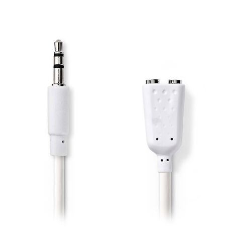 Splitter ακουστικών και ηχείων NEDIS 3.5MM ΣΕ ΑΣΠΡΟ ΧΡΩΜΑ
