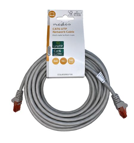 Καλώδιο δικτύου NEDIS CAT 6 U/UTP 10M  γκρι