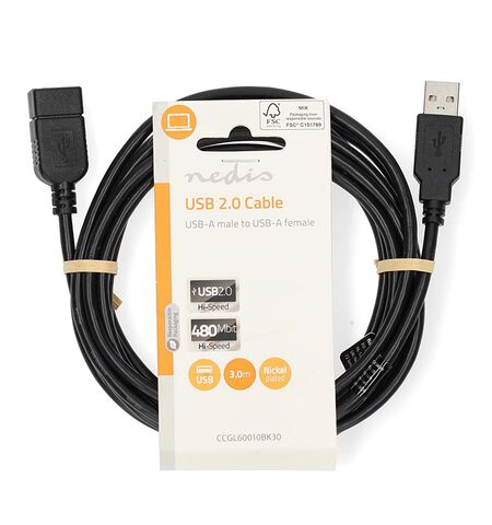 Καλώδιο NEDIS USB Α αρσενικό σε USB A θηλυκό 3M