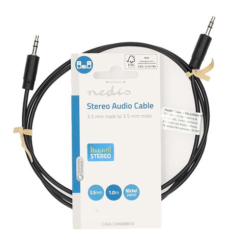 Καλώδιο ήχου NEDIS 3,5MM αρσενικό STEREO ΣΕ 3,5MM αρσενικό STEREO 2M