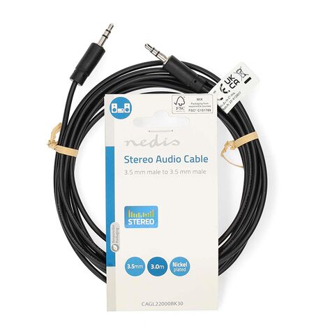 Καλώδιο ήχου NEDIS 3,5MM αρσενικό STEREO σε 3,5MM αρσενικό STEREO 3M