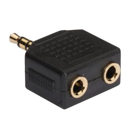 Splitter Stereo 3.5mm αρσενικό σε 2x3.5mm θηλυκό με επίχρυσες επαφές