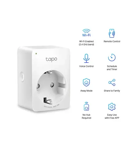 Smart αντάπτορας ρεύματος TP-LINK TAPO-P100, Wi-Fi, bluetooth, Ver. 1.0