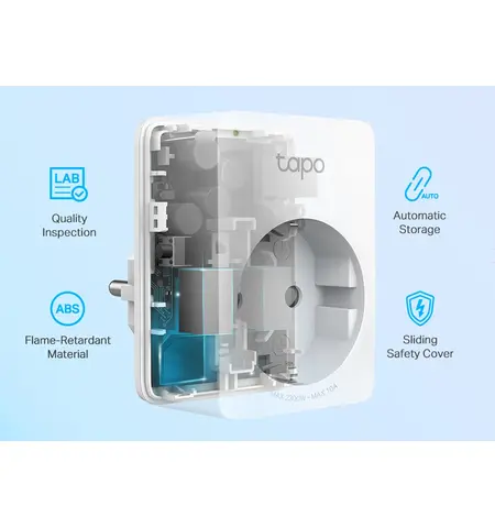 Smart αντάπτορας ρεύματος TP-LINK TAPO-P100, Wi-Fi, bluetooth, Ver. 1.0