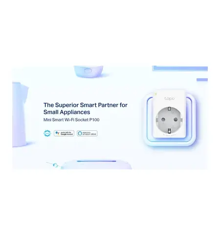 Smart αντάπτορας ρεύματος TP-LINK TAPO-P100, Wi-Fi, bluetooth, Ver. 1.0