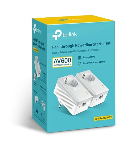 Powerline starter kit TP-LINK TL-PA4010PKIT V5 AV600 passthrough