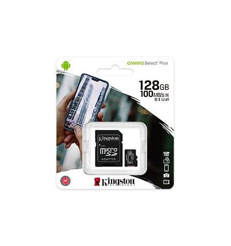 Κάρτα μνήμης KINGSTON MICROSDXC Canvas Select Plus 128GB A1 C10 + Adapter
