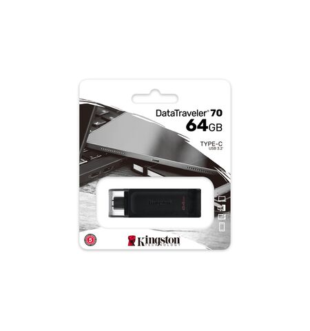 USB Stick KINGSTON Data Traveler 64GB USB 3.2 Type-C Black
