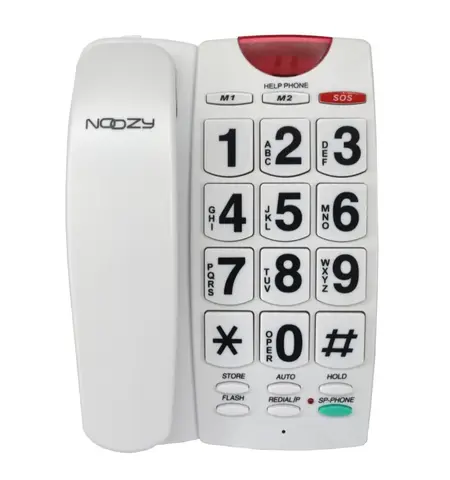 Σταθερό τηλέφωνο NOOZY Phinea N27 με μεγάλα πλήκτρα και πλήκτρο άμεσης ανάγκης