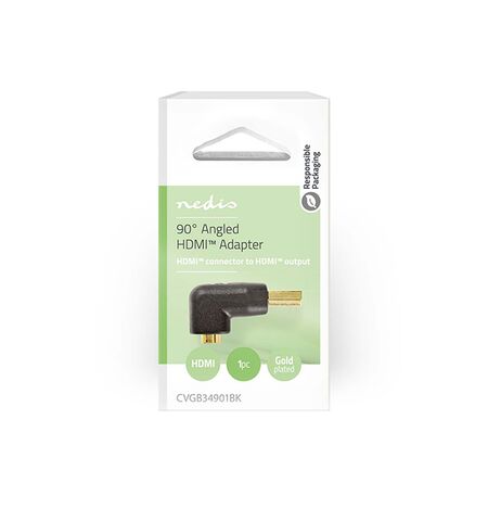 Αντάπτορας HDMI ΑΡΣΕΝΙΚΟ σε HDMI θηλυκό υπό γωνία 90°