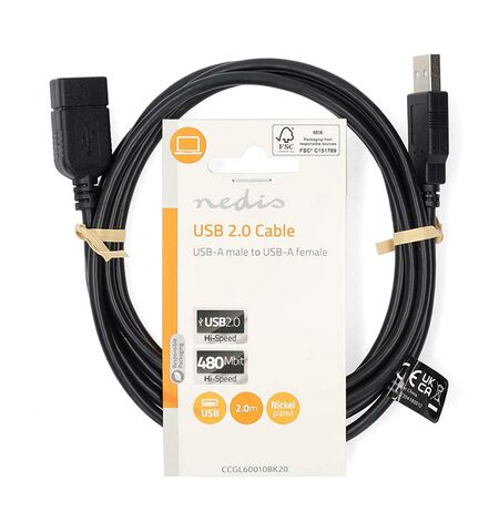 Καλώδιο NEDIS USB Α αρσενικό σε USB A θηλυκό 2M