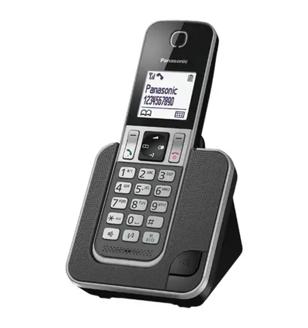 Ασύρματο τηλέφωνο PANASONIC KX-TGD310GRG με λειτουργία ενδοεπικοινωνίας και baby monitor γκρι