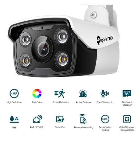 Εξωτερική Δικτυακή κάμερα TP-LINK VIGI C340-2.8 V2.2 4MP full-color bullet