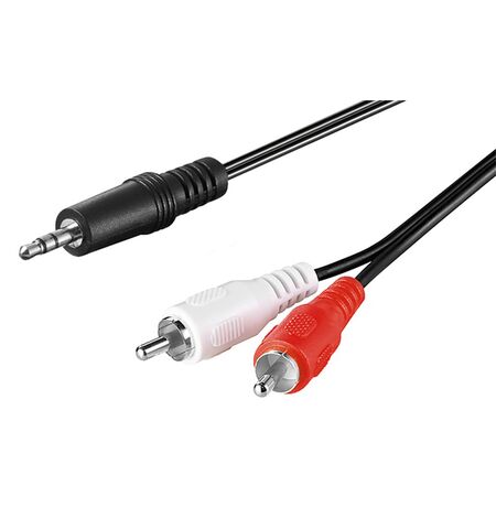 Καλώδιο ήχου GOOBAY STEREO αρσενικό 3.5MM σε 2x RCA 1M μαύρο