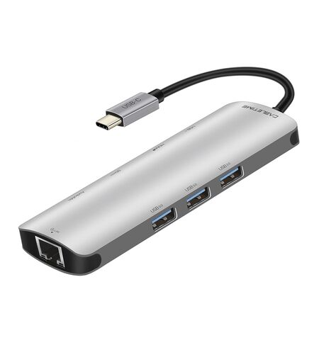 Docking station CABLETIME CT-CMHD91  9 θυρών με σύνδεση USB-C 4K 100W Γκρι