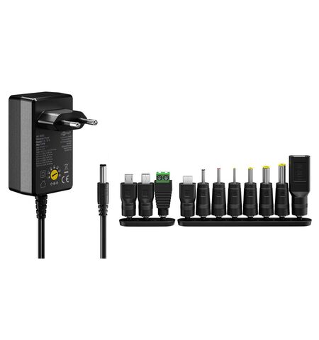 Universal τροφοδοτικό GOOBAY 3V-12V 3.6W με 12 βύσματα