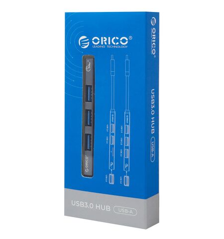 USB hub ORICO AH-A13 4x θυρών USB 3.0  5GBPS με USB σύνδεση γκρι