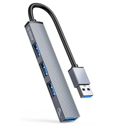 USB hub ORICO AH-A13 4x θυρών USB 3.0  5GBPS με USB σύνδεση γκρι