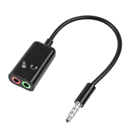 Αντάπτορας ήχου POWERTECH CAB-J029 3.5MM σε 2x3.5MM μαύρο