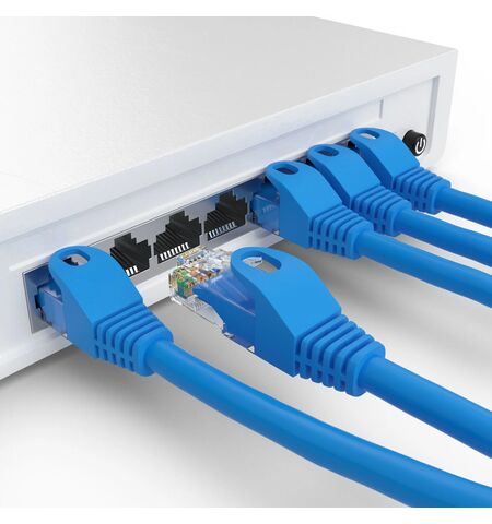 Καλώδιο δικτύου POWERTECH CAB-N368 CAT 5E U/UTP 2M μπλε
