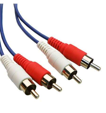 Καλώδιο POWERTECH CAB-R003 2xRCA σε 2xRCA 5M μπλε