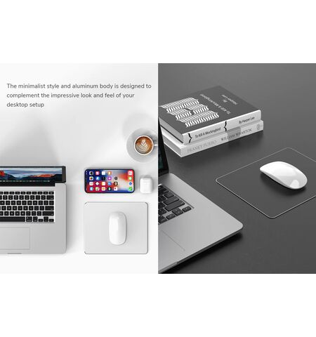 Μεταλλικό mouse pad CABLETIME CT-MP24-AS 246x202x2MM ασημί με μαύρο